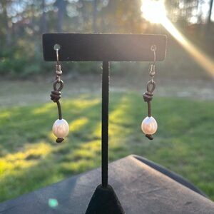 Genuine Freshwater Pearl Drop Earrings